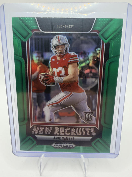 2025 Panini Prizm Draft Picks #4 Jack Sawyer New Recruits Green
