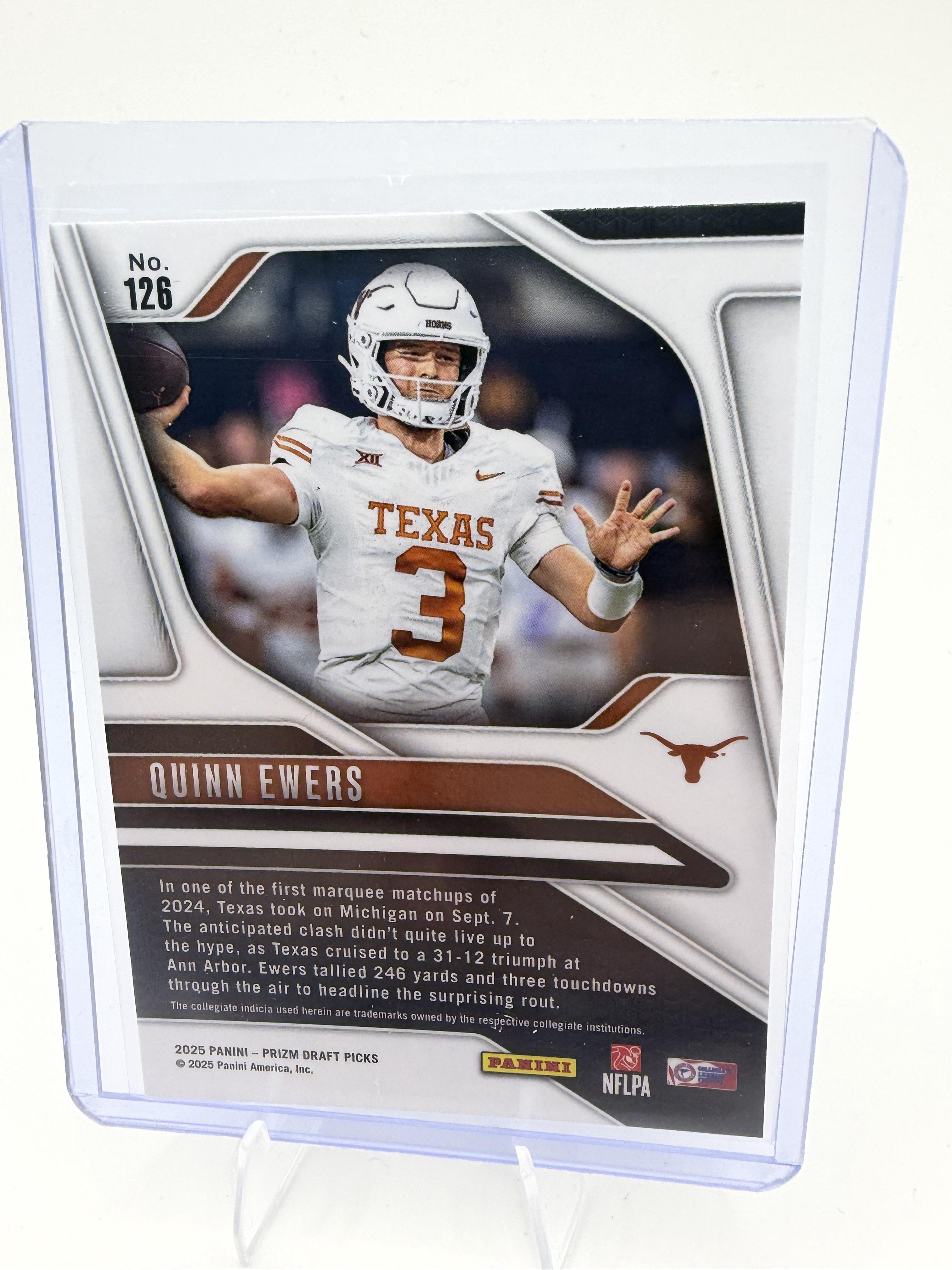 2025 Panini Prizm Draft Picks #126 Quinn Ewers