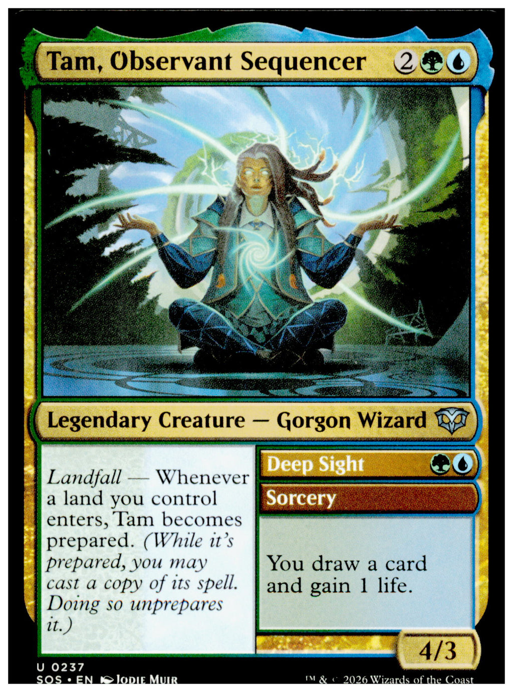 Tam Observant Sequencer 0237 SOS 2026 MTG Rare Gorgon Wizard Strixhaven NM