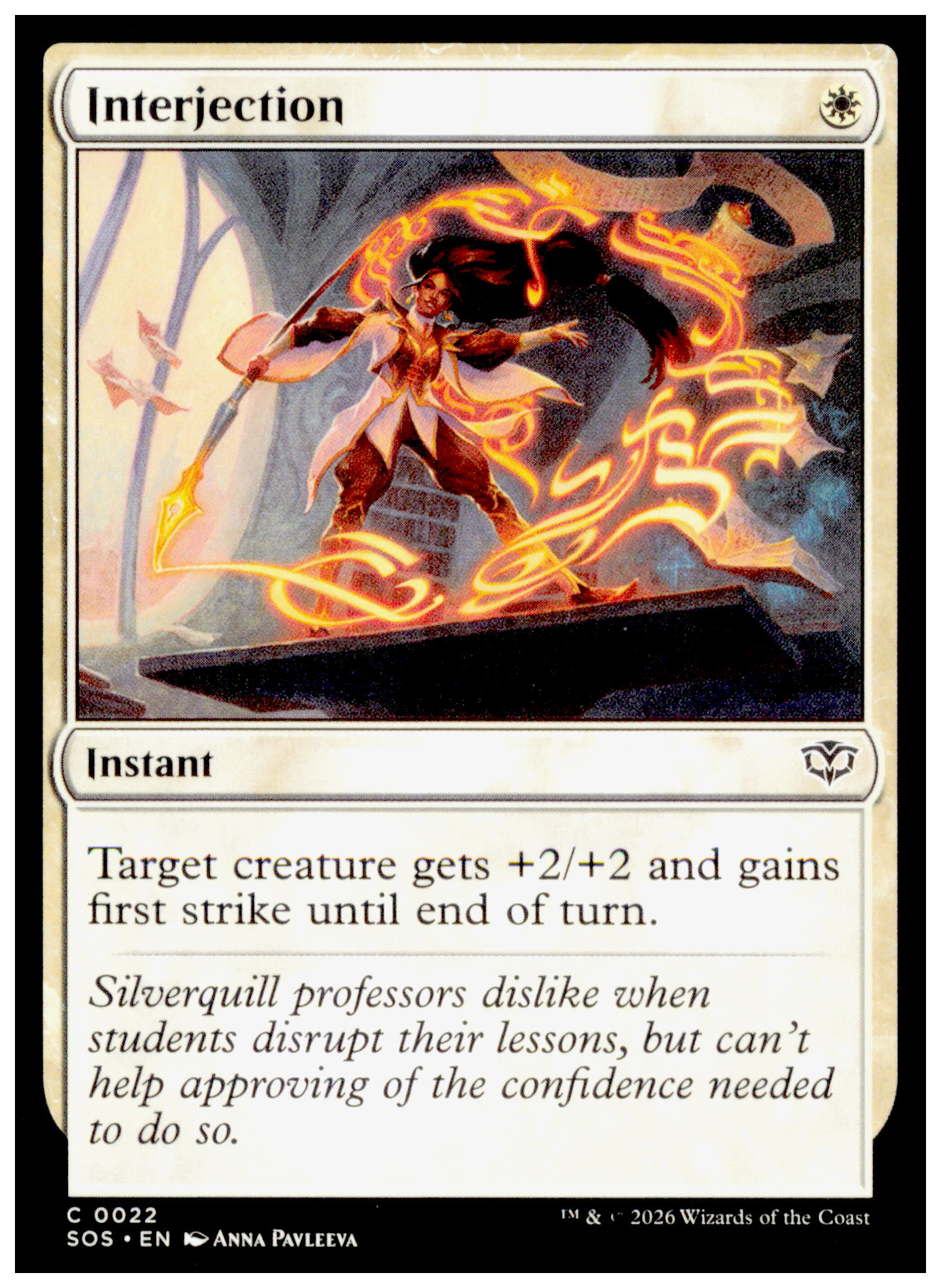 Interjection 0022 SOS 2026 MTG Common  Secrets of Strixhaven NM
