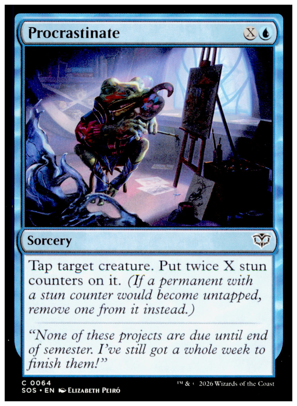Procrastinate 0064 SOS 2026 MTG Common Sorcery Blue Secrets of Strixhaven NM
