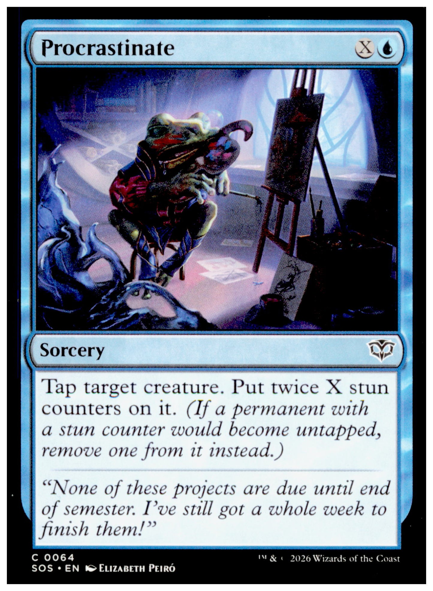 Procrastinate 0064 SOS 2026 MTG Common Sorcery Blue Secrets of Strixhaven NM