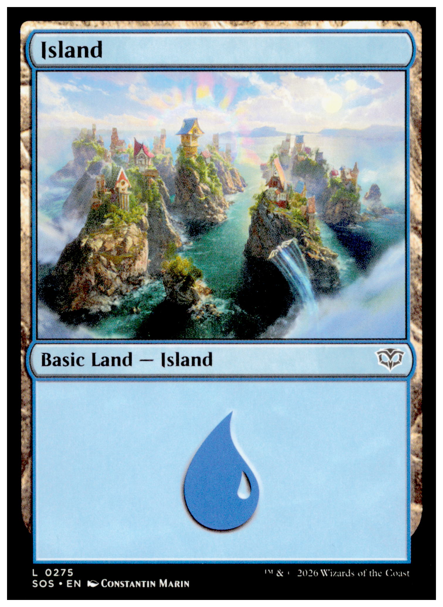 Island 0275 SOS 2026 MTG Basic Land Secrets of Strixhaven Constantin Marin NM