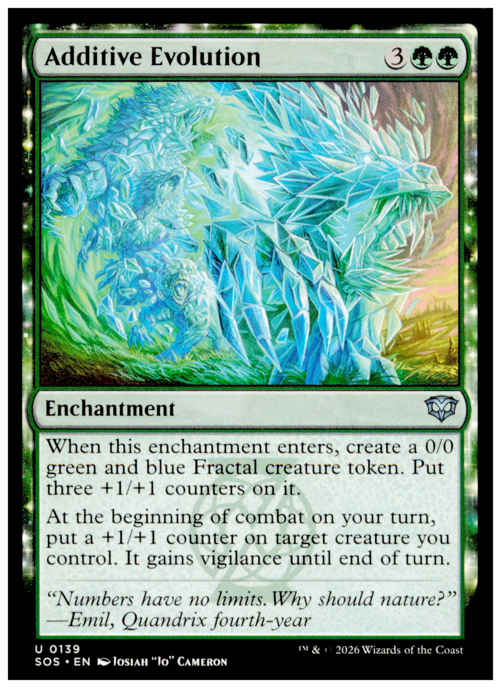 Additive Evolution 0139 SOS 2026 MTG Enchantment Secrets of Strixhaven NM