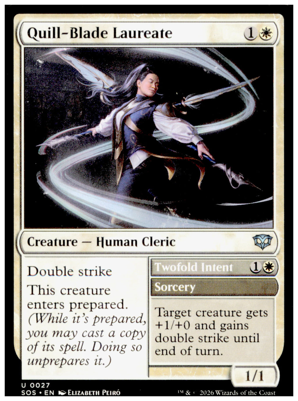 Quill-Blade Laureate 0027 SOS 2026 MTG Human Cleric Secrets of Strixhaven NM