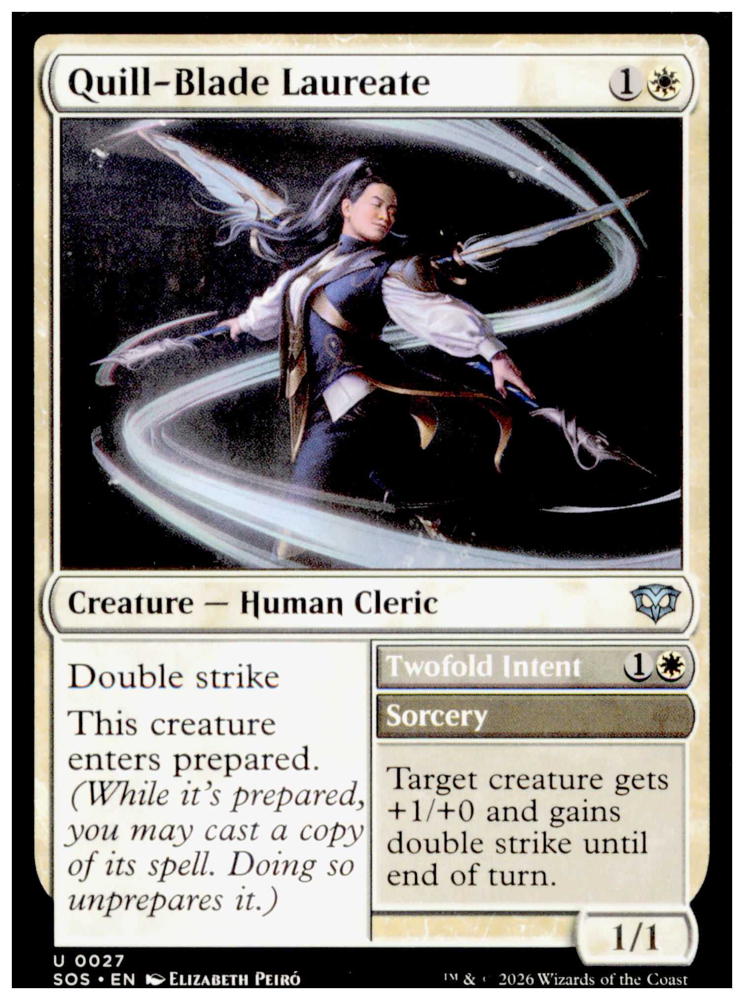 Quill-Blade Laureate 0027 SOS 2026 MTG Human Cleric Secrets of Strixhaven NM