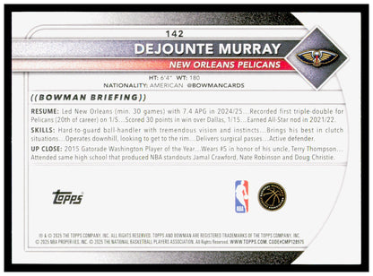 2025-26 Bowman #142 Dejounte Murray Card