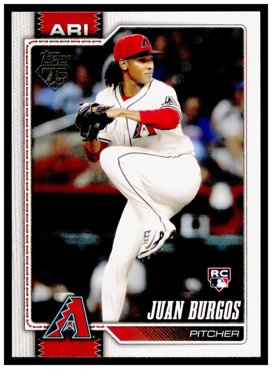 2026 Topps Juan Burgos Card RC Arizona Diamondbacks #102