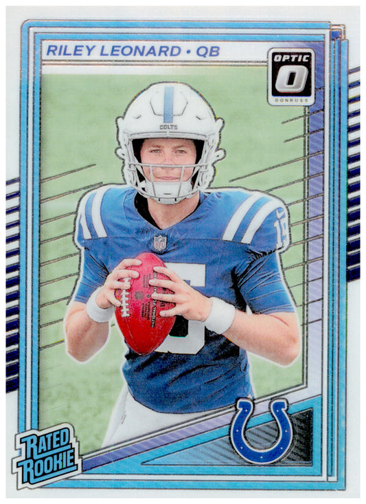 2025 Donruss Optic Riley Leonard Card RC Indianapolis Colts #255