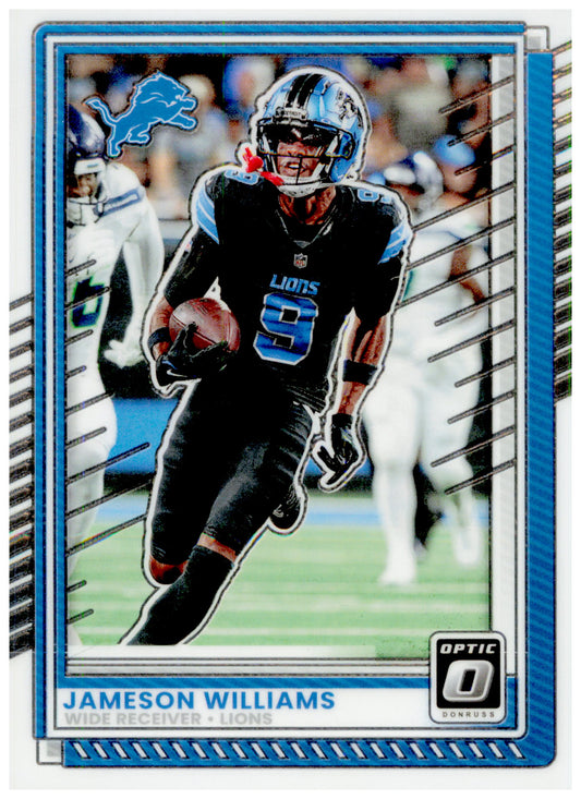 2025 Donruss Optic Jameson Williams Card Detroit Lions #10