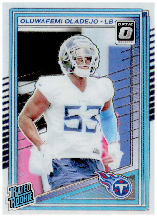 2025 Donruss Optic Oluwafemi Oladejo Card RC Tennessee Titans #280
