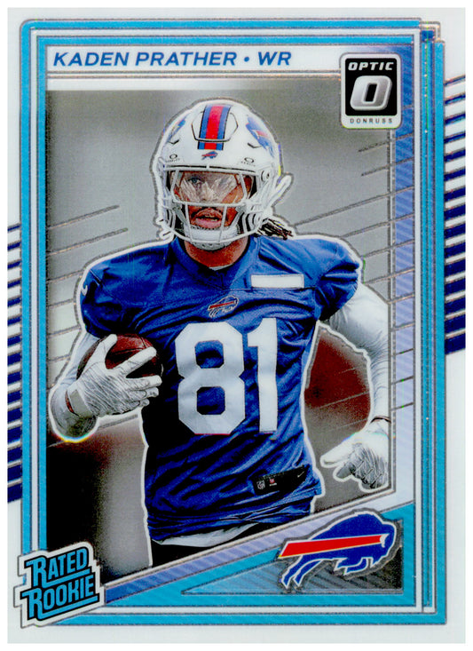 2025 Donruss Optic Kaden Prather Card RC Buffalo Bills #291