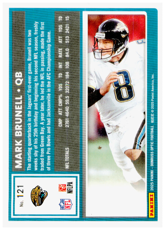 2025 Donruss Optic Mark Brunell Card Jacksonville Jaguars #121