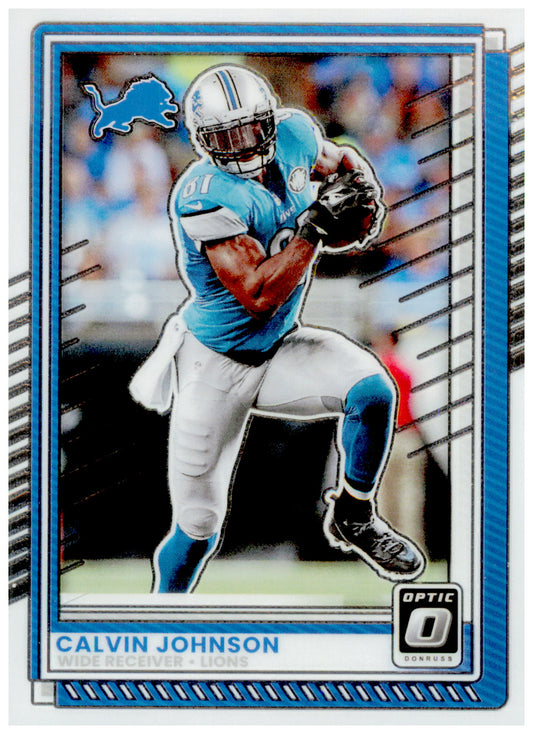 2025 Donruss Optic Calvin Johnson Card Detroit Lions #19