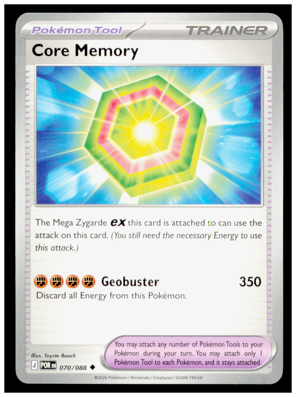 Pokemon Perfect Order Core Memory Card Uncommon #070/088