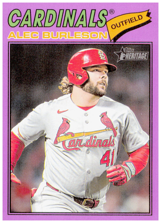 2026 Topps Heritage Alec Burleson #165 Light Purple Border St. Louis Cardinals