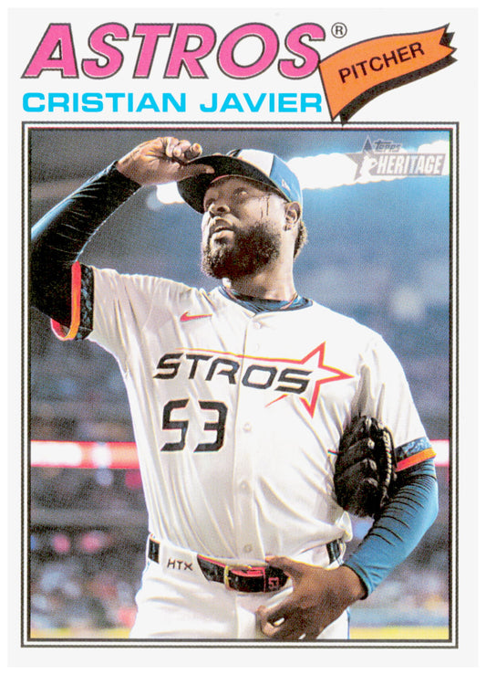 2026 Topps Heritage Cristian Javier Card Houston Astros #330