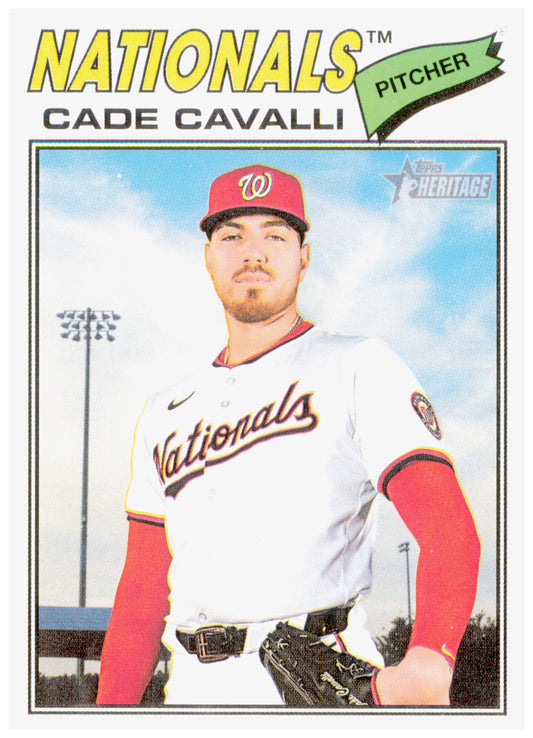 2026 Topps Heritage Cade Cavalli Card Washington Nationals #68