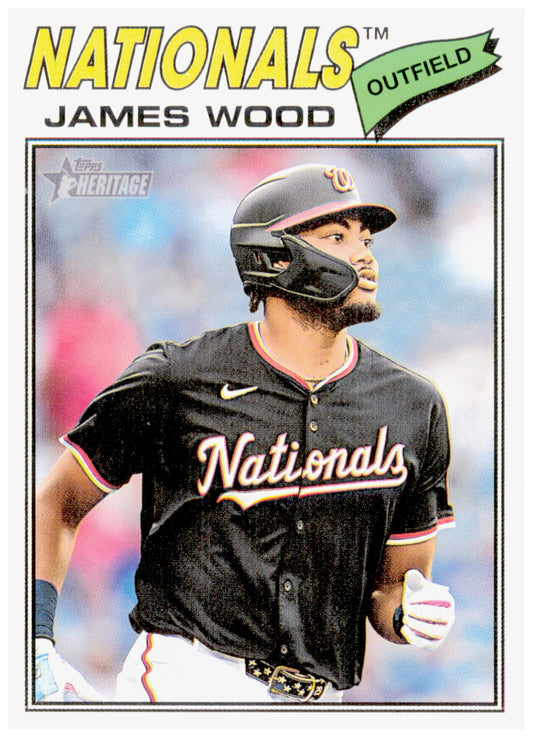 2026 Topps Heritage James Wood Card Washington Nationals #295