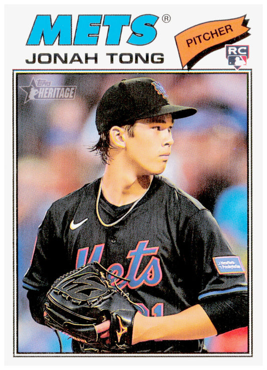 2026 Topps Heritage Jonah Tong Card RC New York Mets #137