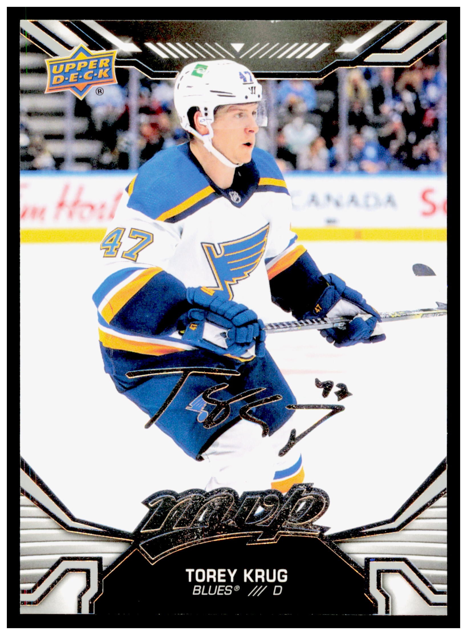 2022-23 Upper Deck MVP Torey Krug Card Silver Script St. Louis Blues #133