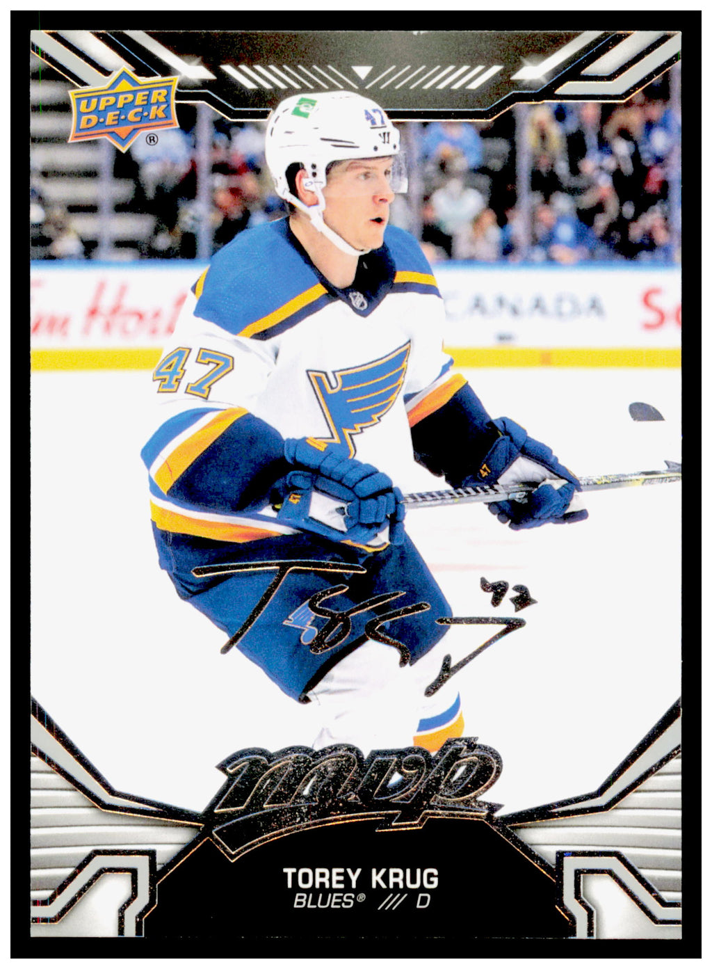 2022-23 Upper Deck MVP Torey Krug Card Silver Script St. Louis Blues #133