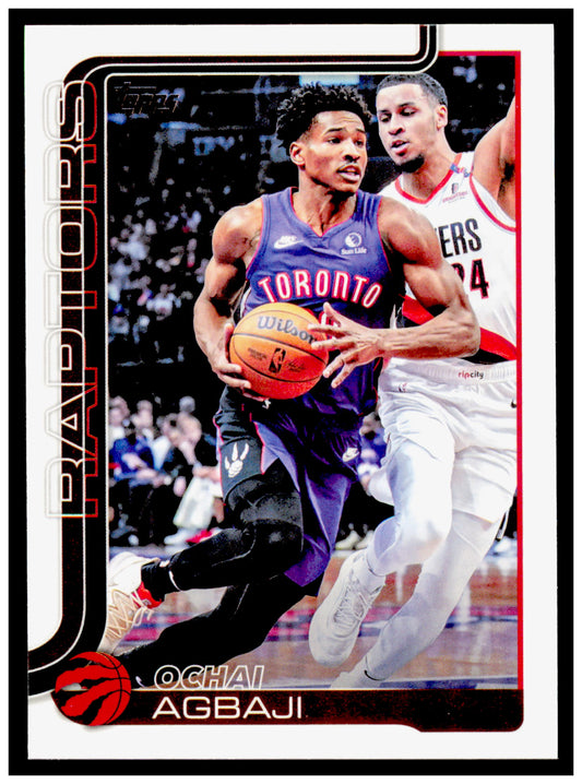 2025-26 Topps Ochai Agbaji Card Gold SN Toronto Raptors #247