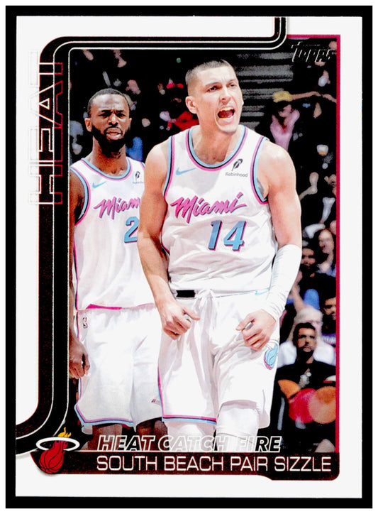 2025-26 Topps Heat Catch Fire: South Beach Pair Sizzle Card Miami Heat #284