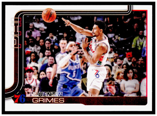 2025-26 Topps Quentin Grimes Card Philadelphia 76ers #25