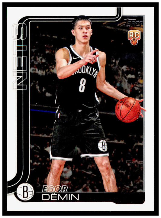 2025-26 Topps Egor Dëmin Card RC Brooklyn Nets #208