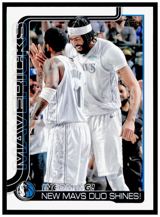2025-26 Topps Incoming!: New Mavs Duo Shines! Card Dallas Mavericks #296