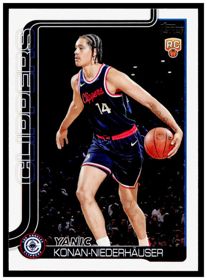 2025-26 Topps Yanic Konan-Niederhäuser Card RC Los Angeles Clippers #230