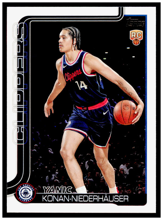 2025-26 Topps Yanic Konan-Niederhäuser Card RC Los Angeles Clippers #230