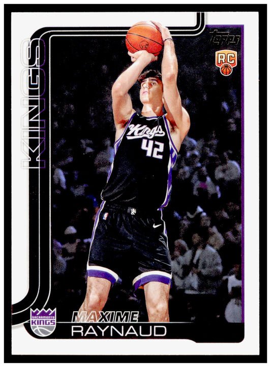 2025-26 Topps Maxime Raynaud Card RC Sacramento Kings #243
