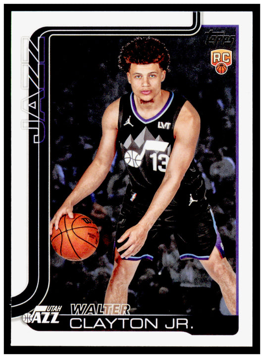 2025-26 Topps Walter Clayton Jr. Card RC Utah Jazz #218