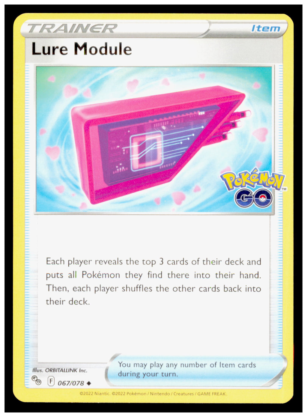 Lure Module 067/078 - Pokemon GO Set - Uncommon Trainer Item Card
