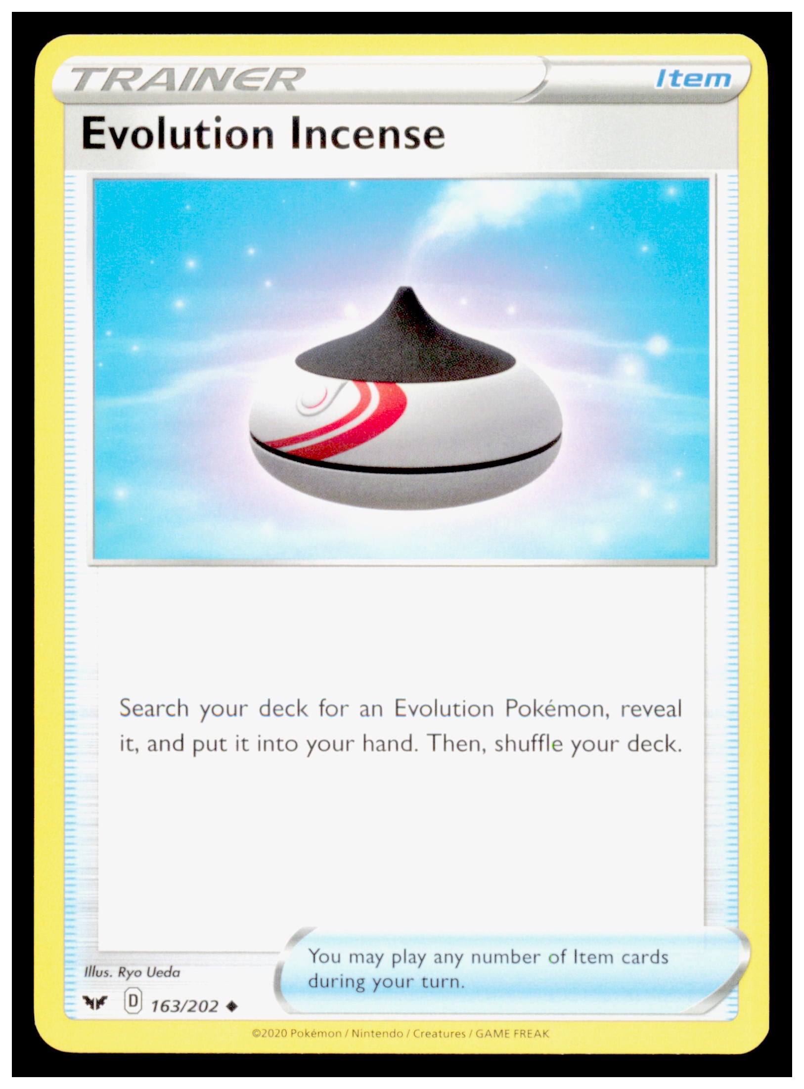 Pokemon Sword & Shield Base Set Evolution Incense Card Uncommon #163/202
