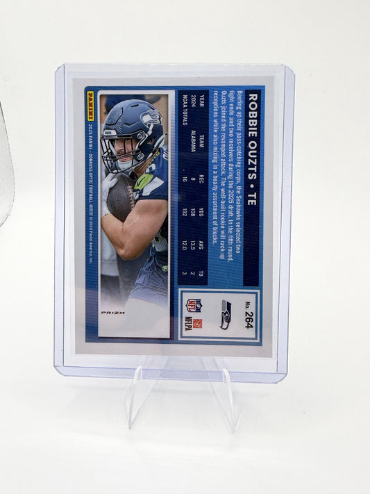 2025 Donruss Optic Robbie Ouzts Card Blue RC Seattle Seahawks #264