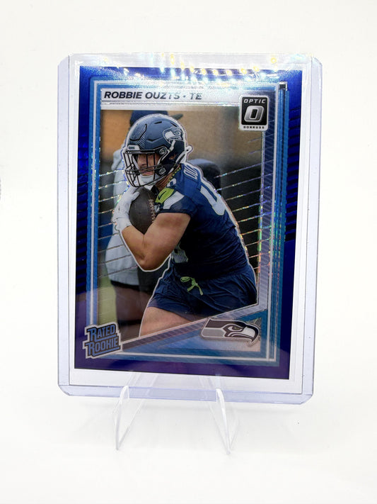2025 Donruss Optic Robbie Ouzts Card Blue RC Seattle Seahawks #264