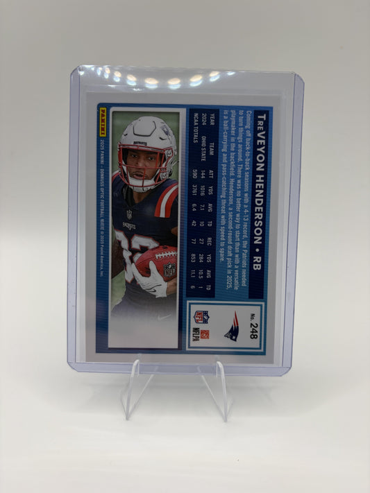 2025 Donruss Optic TreVeyon Henderson Card RC New England Patriots #248