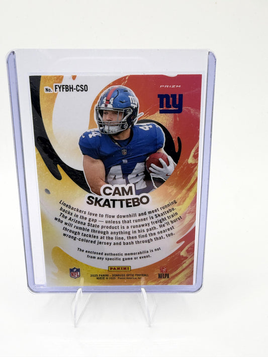 2025 Donruss Optic Cam Skattebo Card First Year Fresh MEM New York Giants