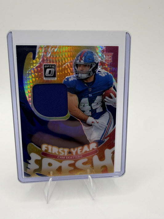 2025 Donruss Optic Cam Skattebo Card First Year Fresh MEM New York Giants