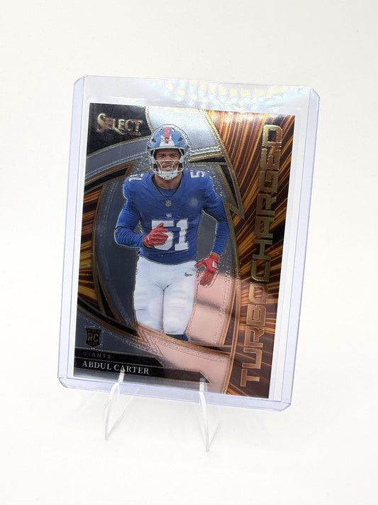 2025 Panini Select Abdul Carter Card Turbocharged New York Giants #6
