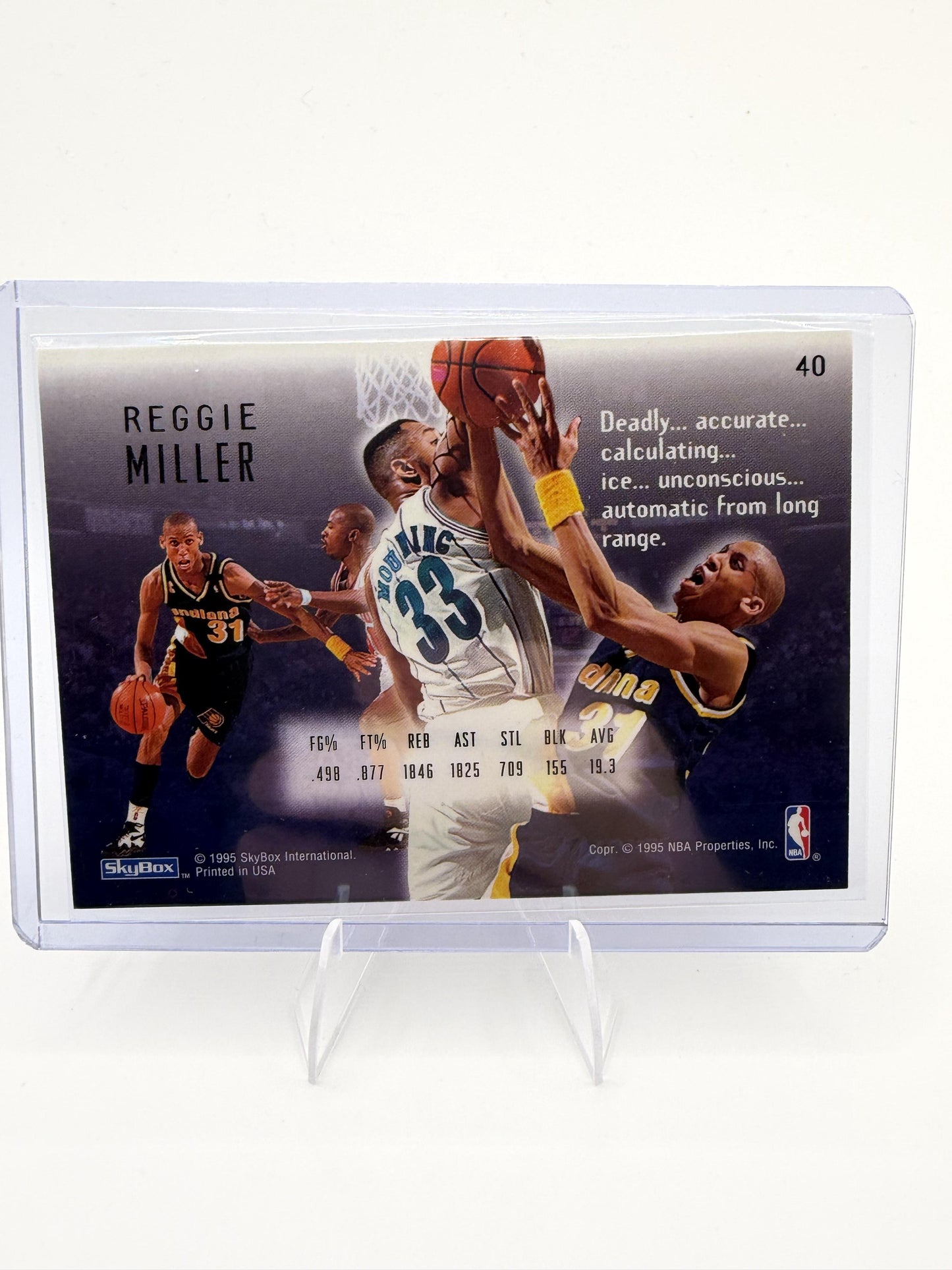 1994-95 SkyBox E-Motion Reggie Miller Card Indiana Pacers #40