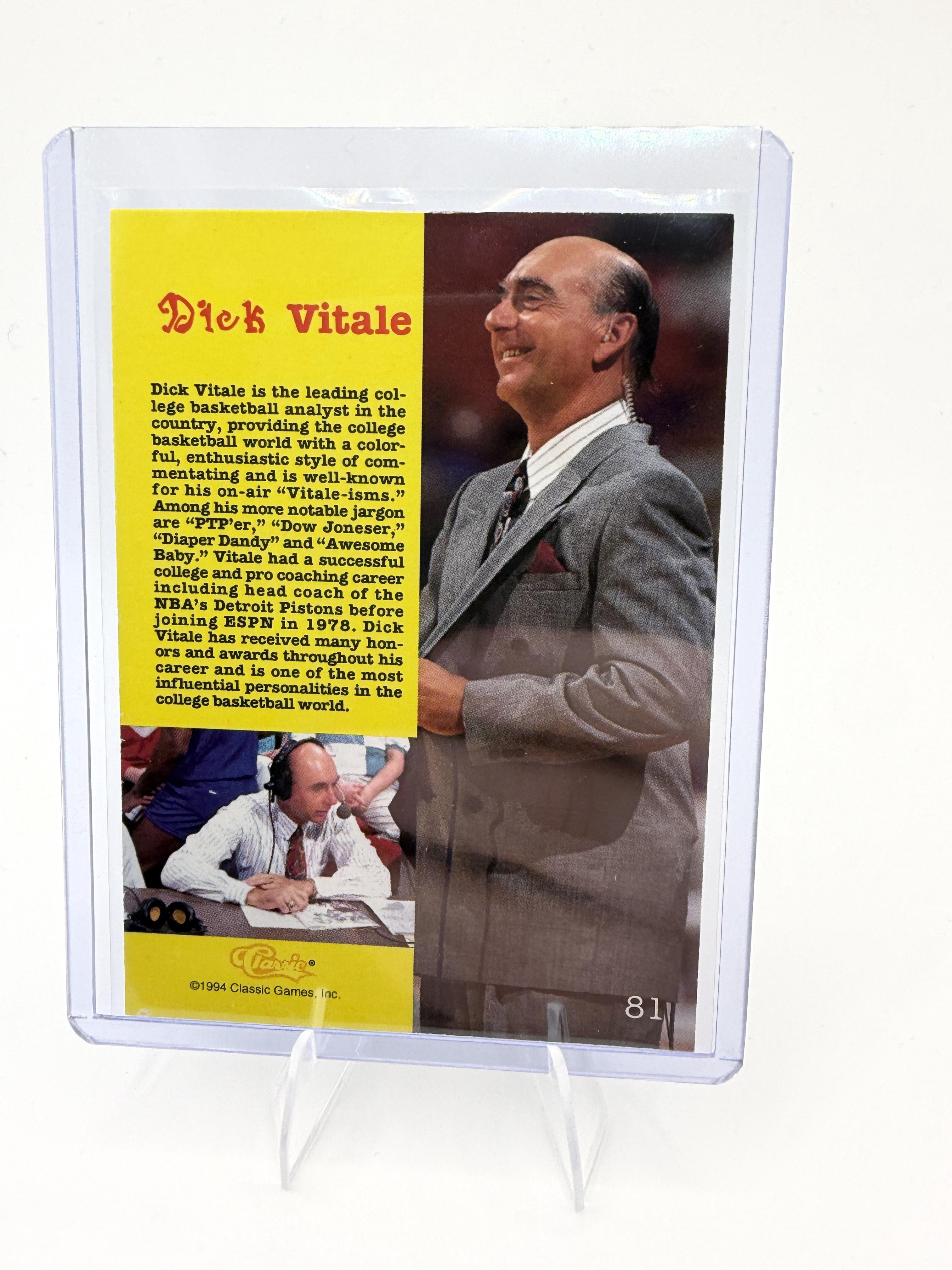 1994 Classic Draft Dick Vitale Card #81