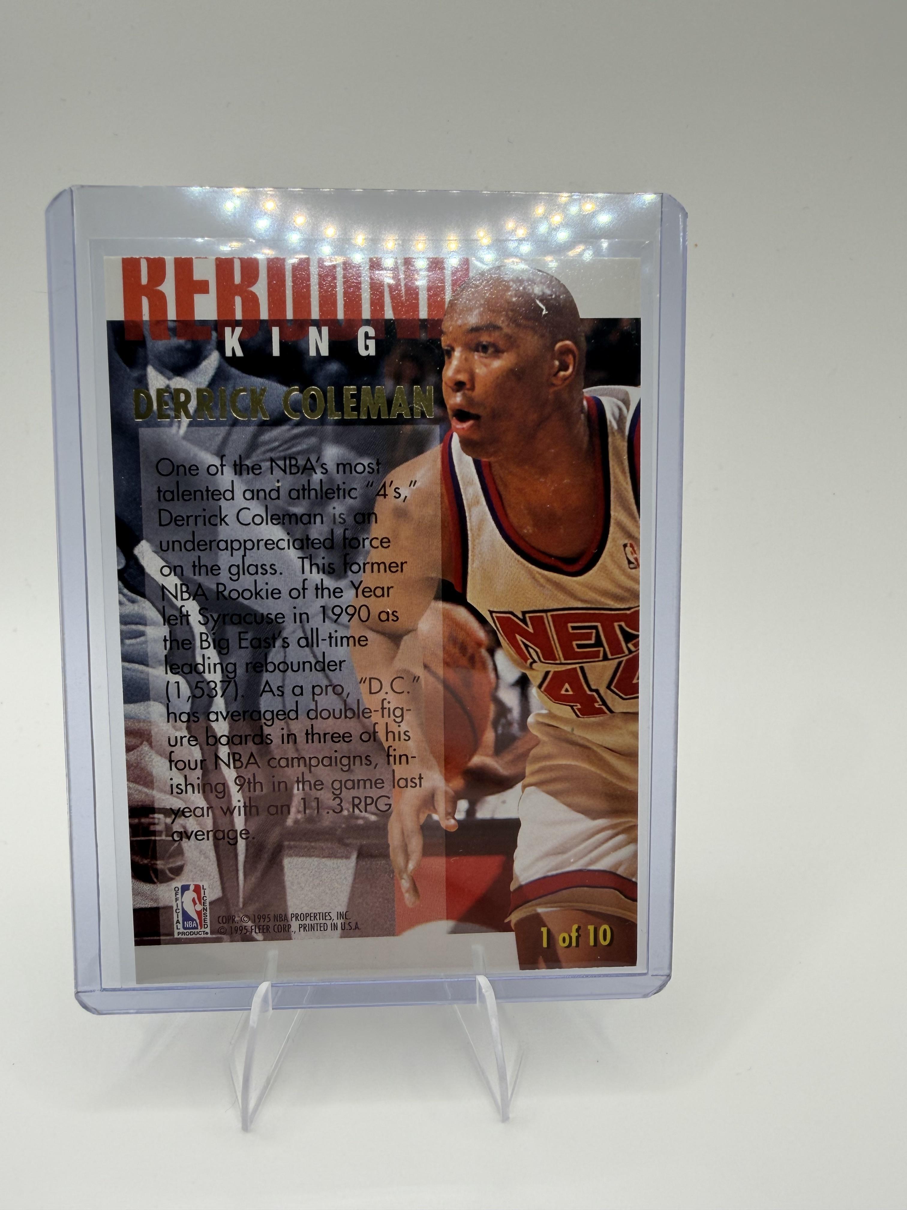 1994-95 Ultra Derrick Coleman Card Rebound Kings New Jersey Nets #1