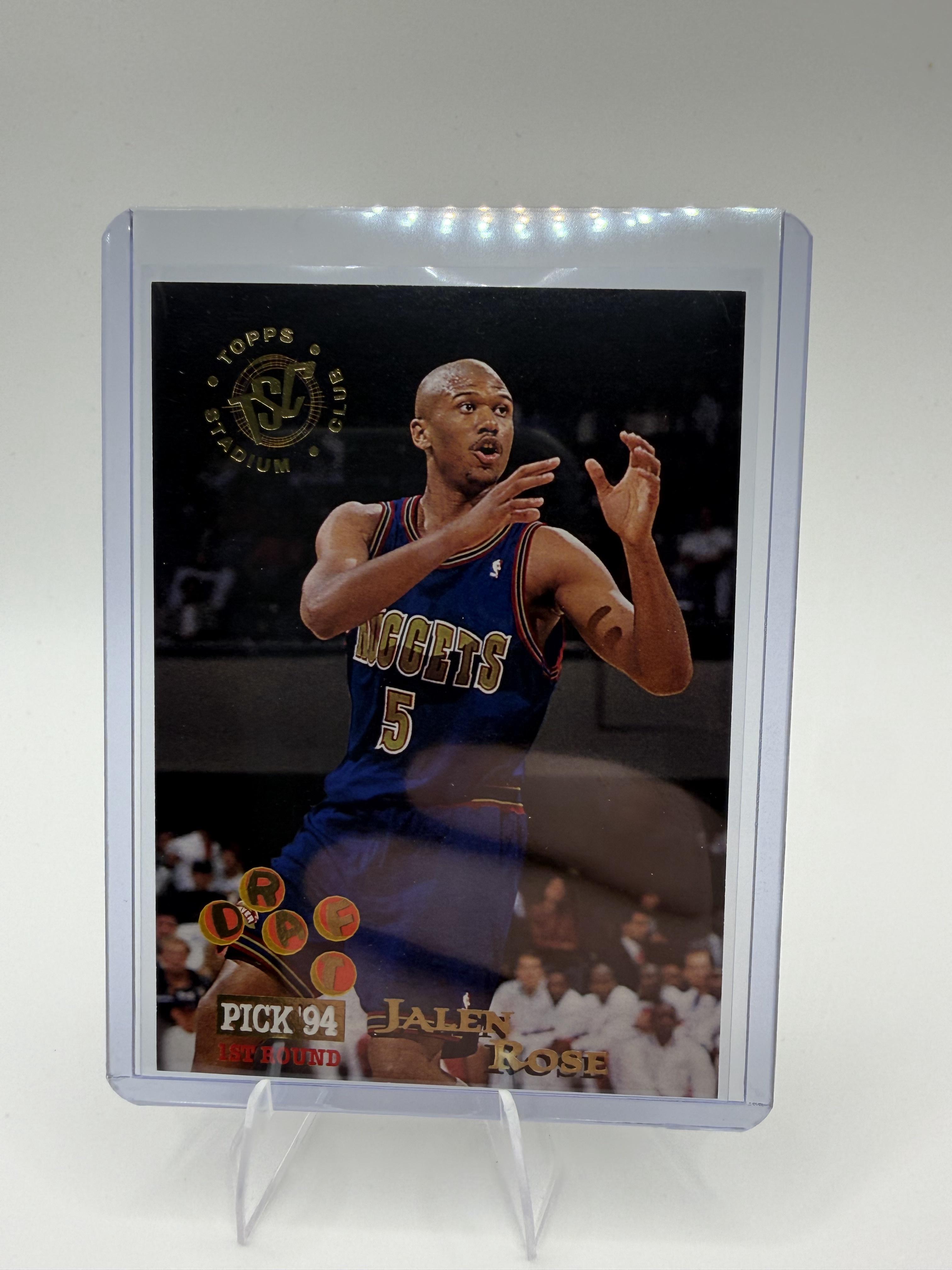 1994-95 Stadium Club Jalen Rose Card RC Denver Nuggets #260