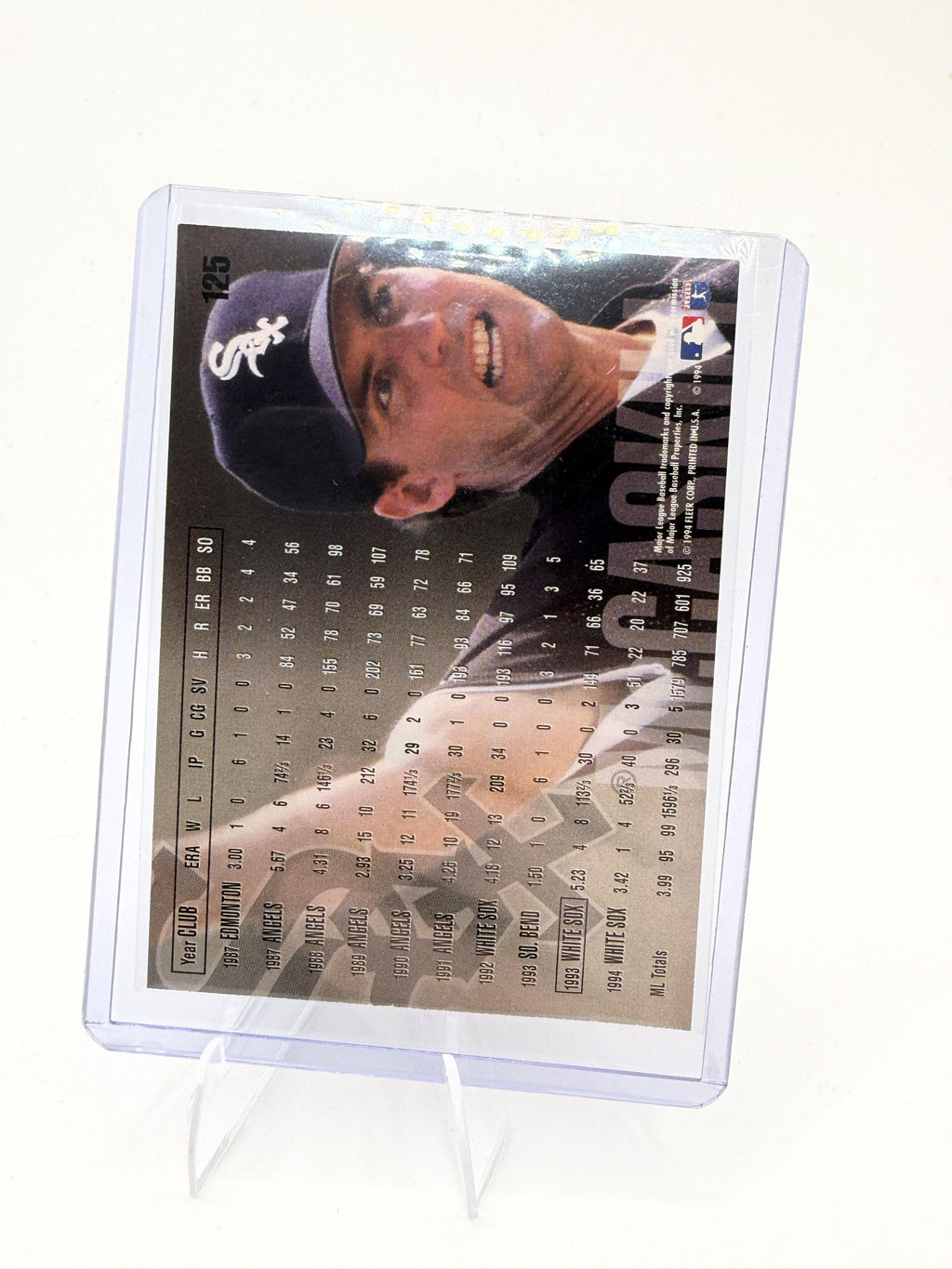 1995 Fleer Kirk McCaskill Card Chicago White Sox #125