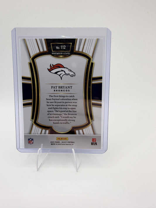 2025 Panini Select Pat Bryant Card Denver Broncos #112