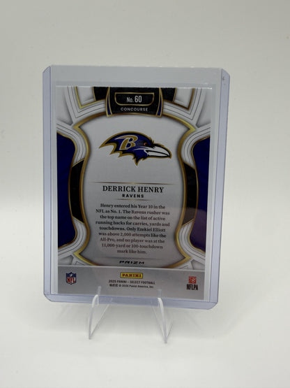 2025 Panini Select Derrick Henry Card Baltimore Ravens #60